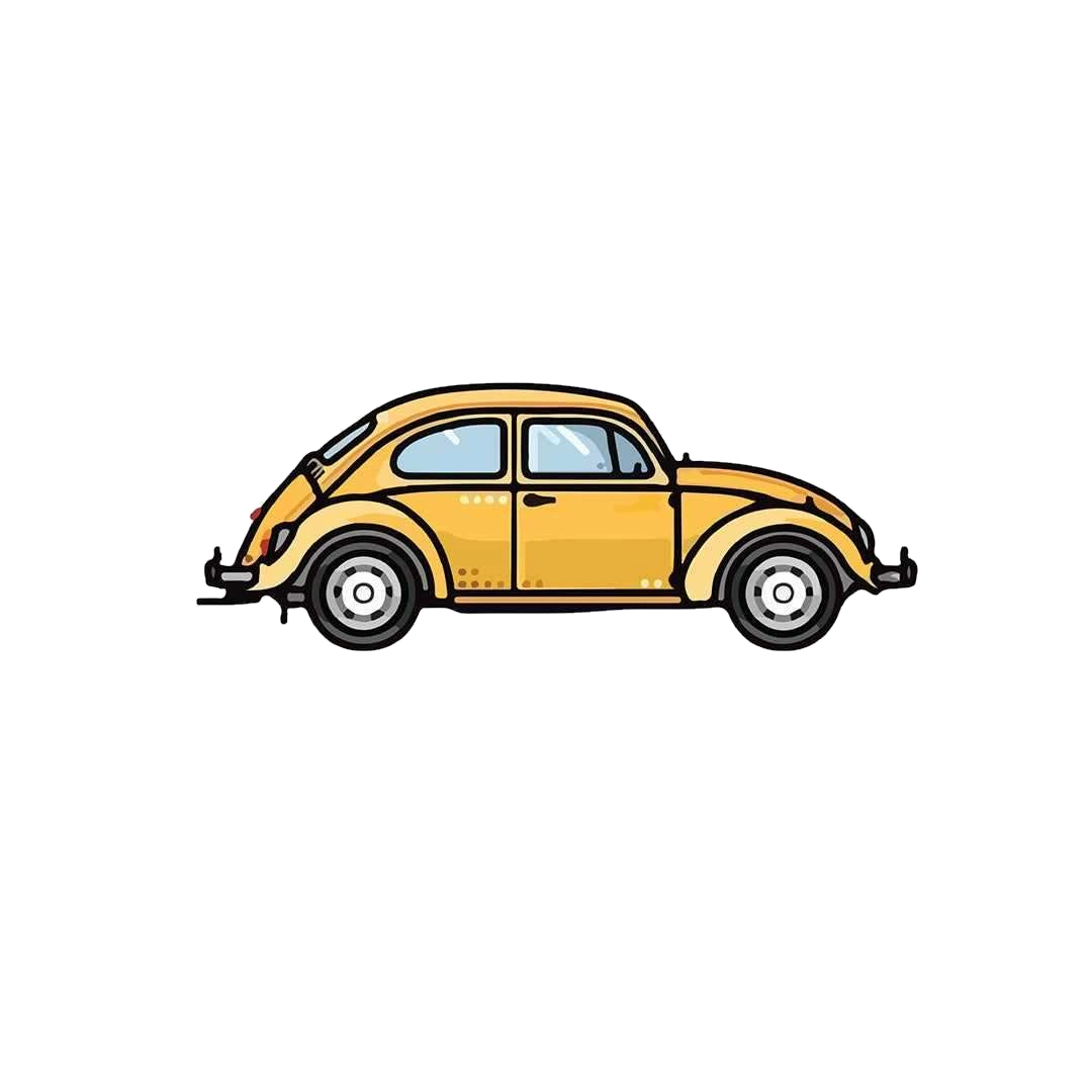 Old School Beetle Sticker